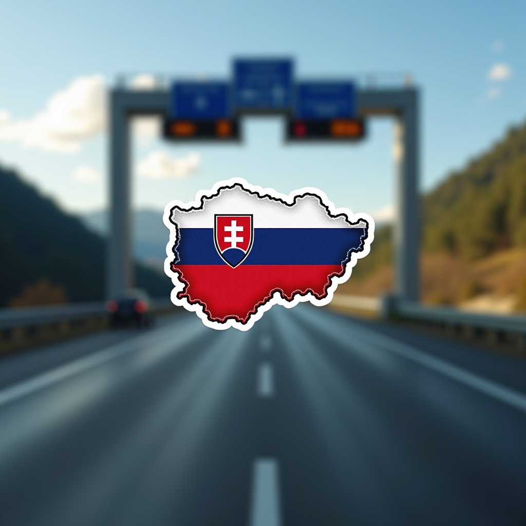 Slovakia Toll Road - DiaExpert Slovakia logo with road and toll sticker symbol