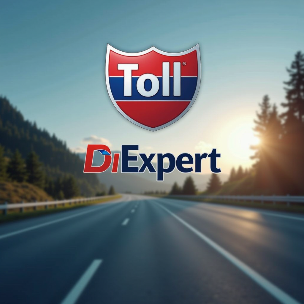 Slovakia Toll Road - DiaExpert Slovakia logo with road and toll sticker symbol