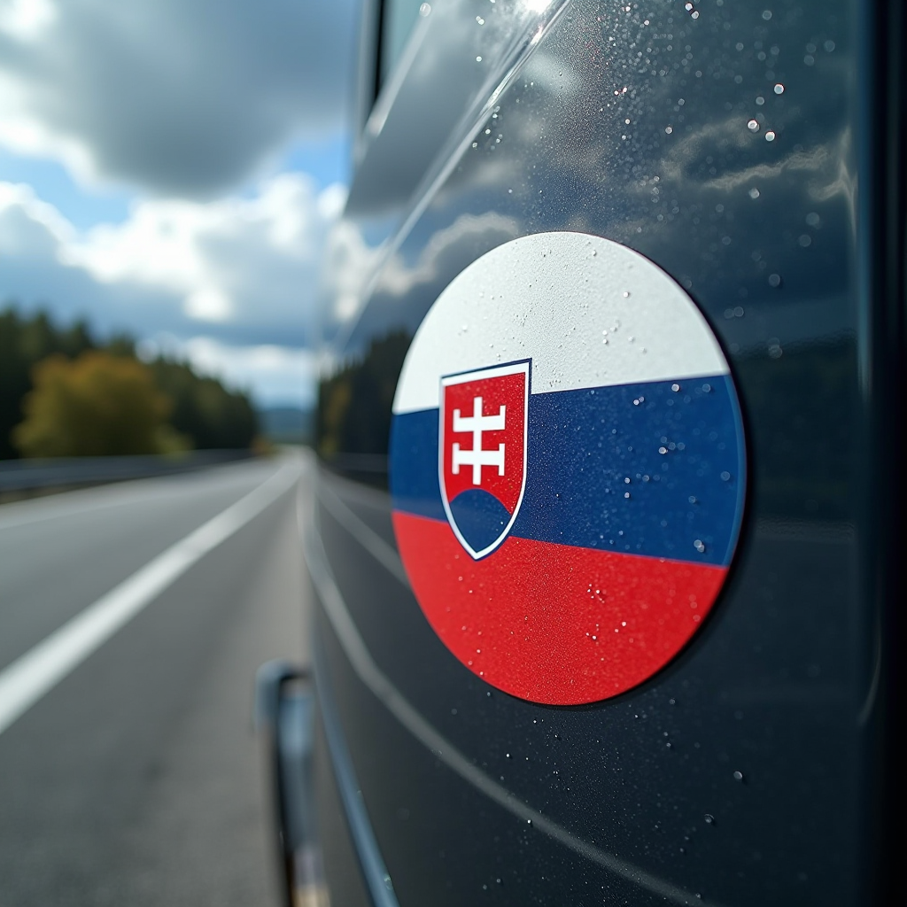 Slovakia Toll Road - DiaExpert Slovakia logo with road and toll sticker symbol