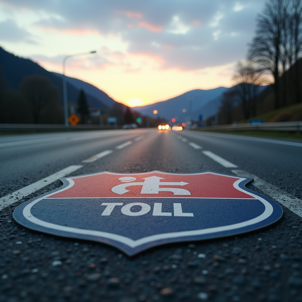 Slovakia Toll Road - DiaExpert Slovakia logo with road and toll sticker symbol