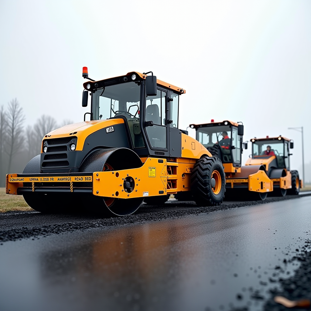 Moderné zariadenia pre opravu ciest - profesionálne frézy, valce a asfaltéry používané pri rekonštrukcii cestných komunikácií, parkovísk a chodníkov na Slovensku